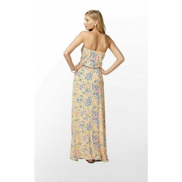 Lilly Pulitzer Marlisa‎ Maxi Dress Small Yellow Starfruit Little Lady size XS - Picture 3 of 12